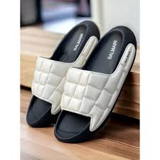 Balmain Slippers White Black